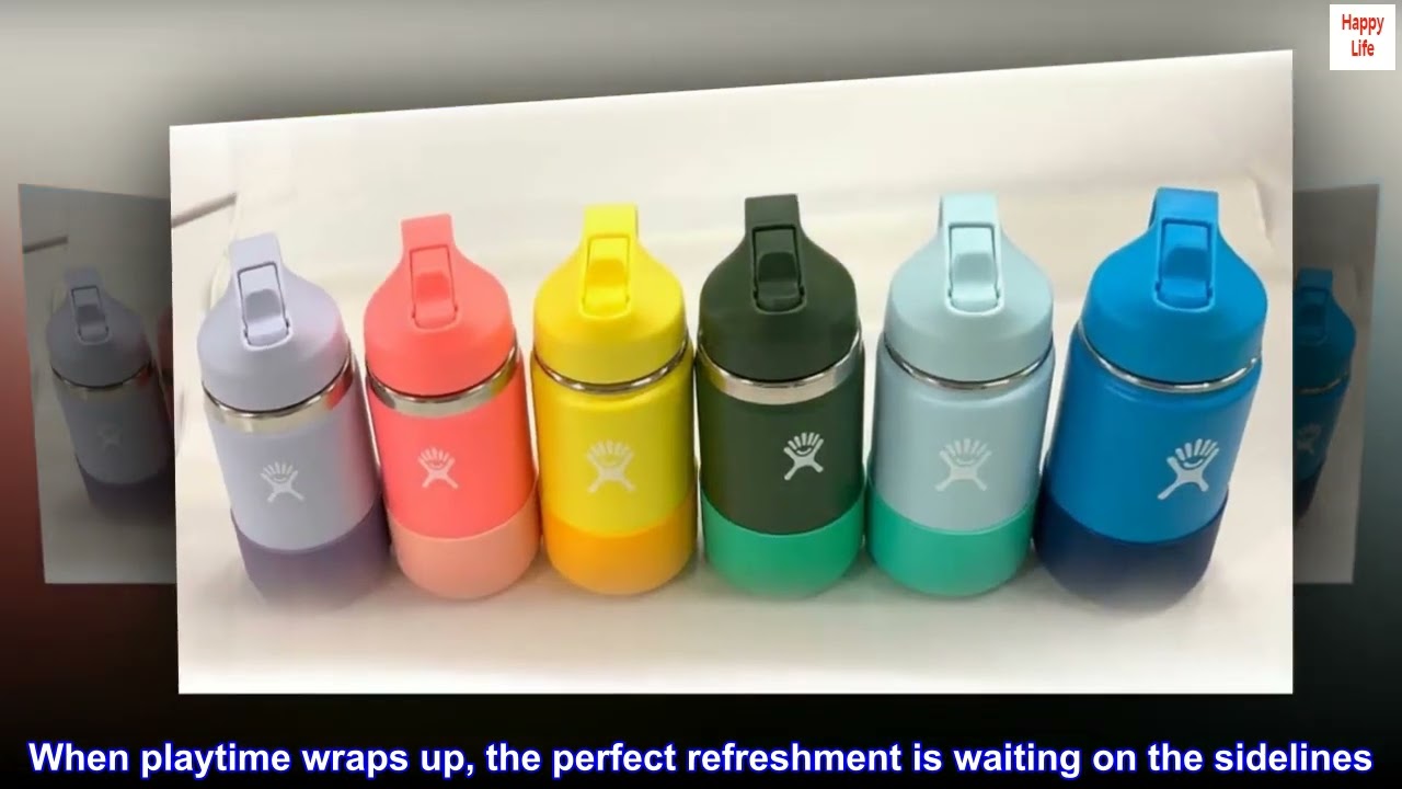 Hydro Flask Kids Wide Mouth Straw LID and Boot Honeydew