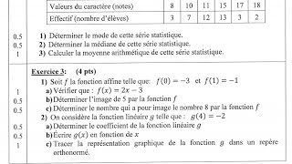 Ex 3 Les Fonctions Examen Régional CASA Settat 2022 3AC Math Biof | امتحان جهوي الثالثة خيار فرنسي