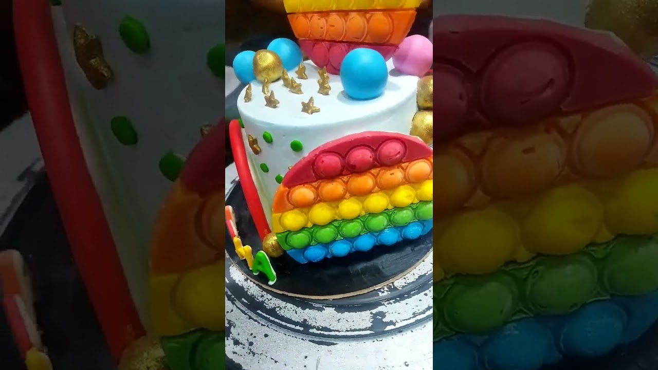 Rainbow 🌈 Cake Decorating | Rainbow cake design 