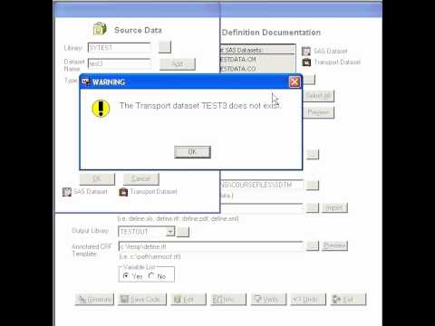 Definedoc Tutorial: Input Datasets
