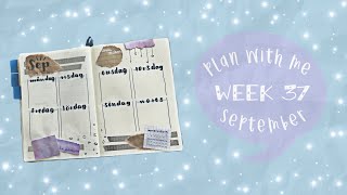 PLAN WITH ME || week 37 september || bullet journal setup 2018