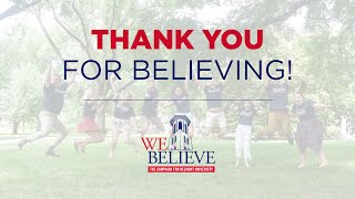 Thank You For Believing!