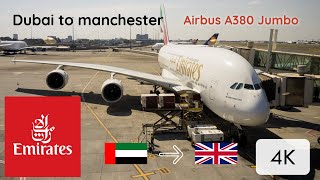 TRIP REPORT | Dubai(DXB) to Manchester(MAN) | Emirates A380 Jumbo Economy