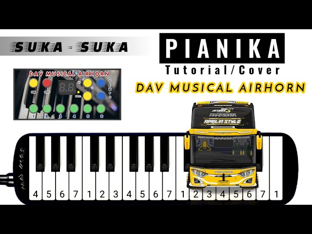 DAV MUSICAL AIRHORN - Pianika Telolet Basuri SUKA SUKA REMIX class=