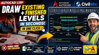 AutoCAD LISP for Cross Sections - Draw Existing & Finished Levels in Seconds  CivilMix