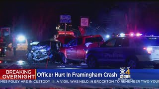 Framingham Police Officer Seriously Hurt In Head-On Crash