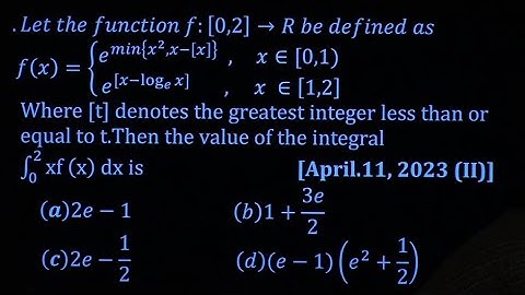 IIT JEE Main PYQ Definite Integration 11 April 2023 shift 2