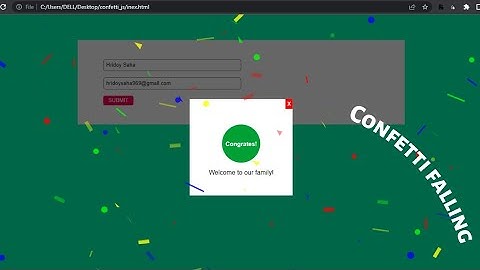 Confetti falling animation | Javascript animation #programming #video