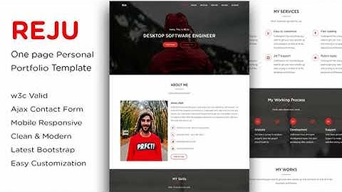 REJU - One Page Personal Portfolio Template | Themeforest Website Templates and Themes