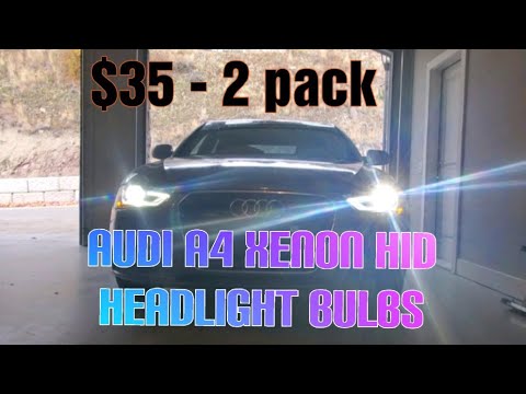 2014 Audi A4 Xenon HID headlight bulb replacement