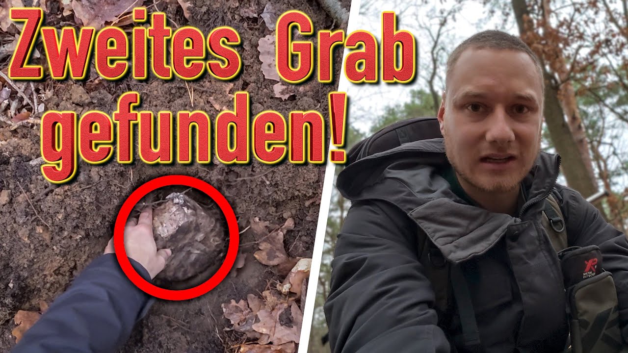 ZWEITES GRAB gefunden & POLIZEI gerufen 🚔 (Schatzsuche mit Metalldetektor im Wald)