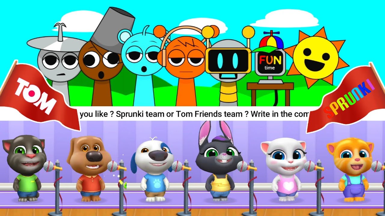 SPRUNKI vs TOM FRIENDS - Incredibox Sprunki - My Talking Tom Friends