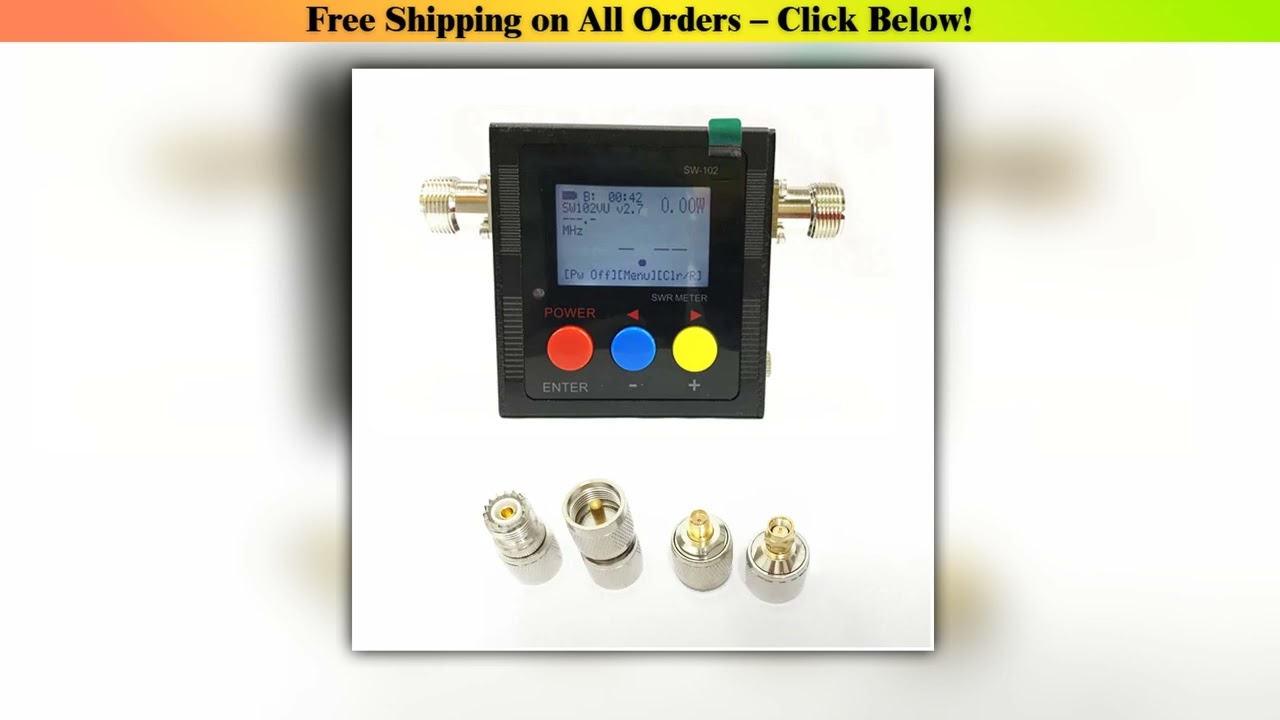 SW102 Digital VHFUHF 125525Mhz Power SWR Meter and Frequency Counter digital display frequency
