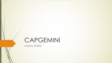 Capgemini Manual Testing Interview Questions