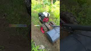 எங்கள் தோட்டத்து வேலை Simson power weeder back rotary 9HP (Honda engine)#garden #powerweeder #farmer
