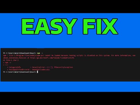 Can't run the code "npm-install" in Visual Studio Code | Running Scripts is disabled on this System