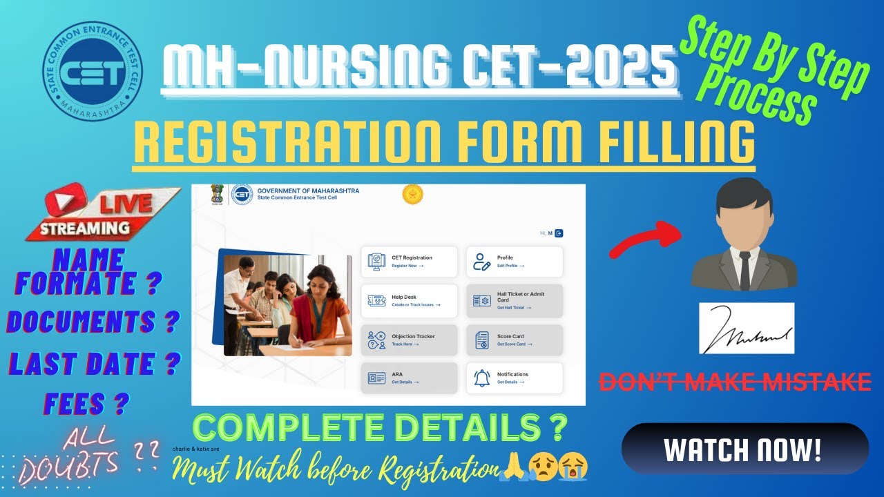 MH Nursing CET Registration Form Filling Process 2025 #bscnursing2025 # ...