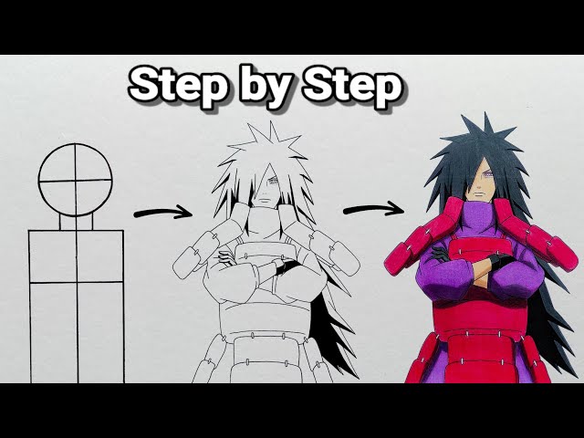 Madara (Naruto) Drawing Tutorial, step by step by spidernielsart on  DeviantArt