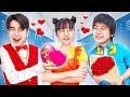 Two hot boys fell in love with nerd baby doll  funny stories about baby doll family