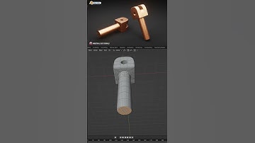 Fork end connector 3D #blender #3dmodelling #productdesign #hardsurface #topology