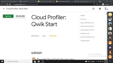Learn to Earn Cloud Challenge: Essentials | Cloud Profiler: Qwik Start | 2021