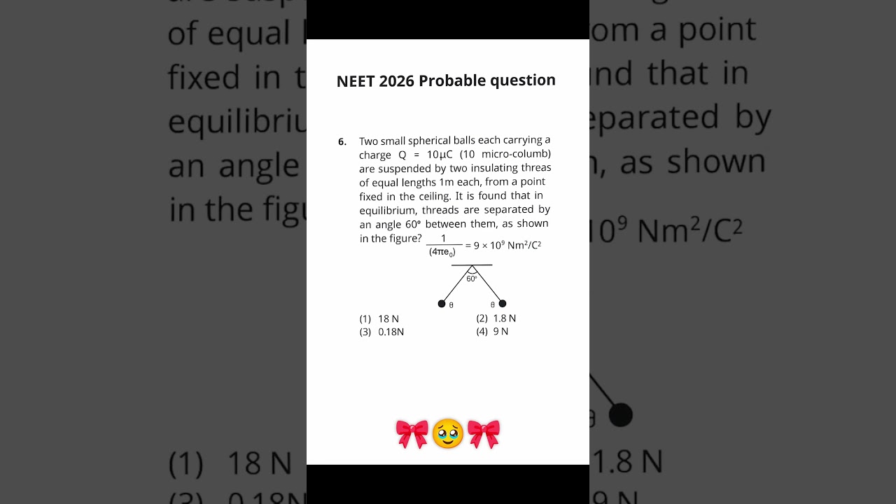 Neet 2026 Most Probable question Paper 💝