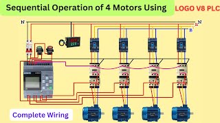 4 Motors Wiring Connection Sequential Operation Method Using Plc