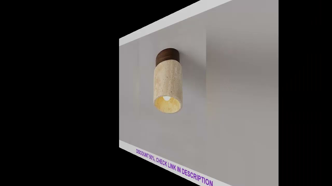 Wabi Sabi Yellow Stone Ceiling Light Lobby Entrance Corridor Balcony Aisle Hotel Flush Mounted Trave