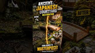 Ancient Japanese Courtyard Restoration 🏯 #restoration #shorts