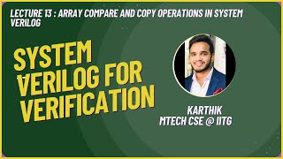 Array Compare and Copy operation in System Verilog