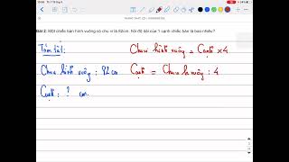Toán lớp 3 Tính cạnh hình vuông khi biết chu vi hình vuông