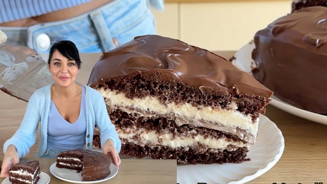 Torta Panna e Nutella o Torta Moretta Strepitosa😍 Ricetta facilissima da fare per compleanni