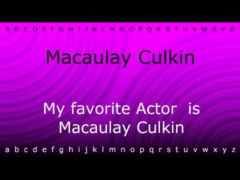 How To Pronounce Macaulay Culkin With Zira Mp4