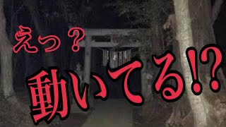 鳥居の下の紙垂が揺れる【恐怖映像】オカルト部も恐怖したお化け神社とお化け坂 【心霊スポット ユーチューバー】   (貴日土神社と泣き別れ坂)