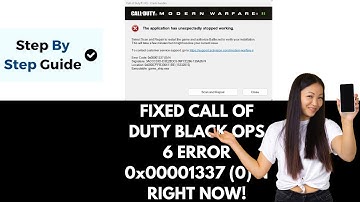 How To Fix Black Ops 6 Error 0x00001337 0 N The Application Has Unexpectedly Stopped Working