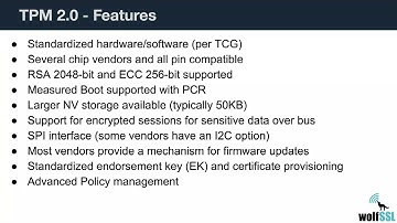 Who supports TPM 2.0 in Embedded Systems and Bare Metal?