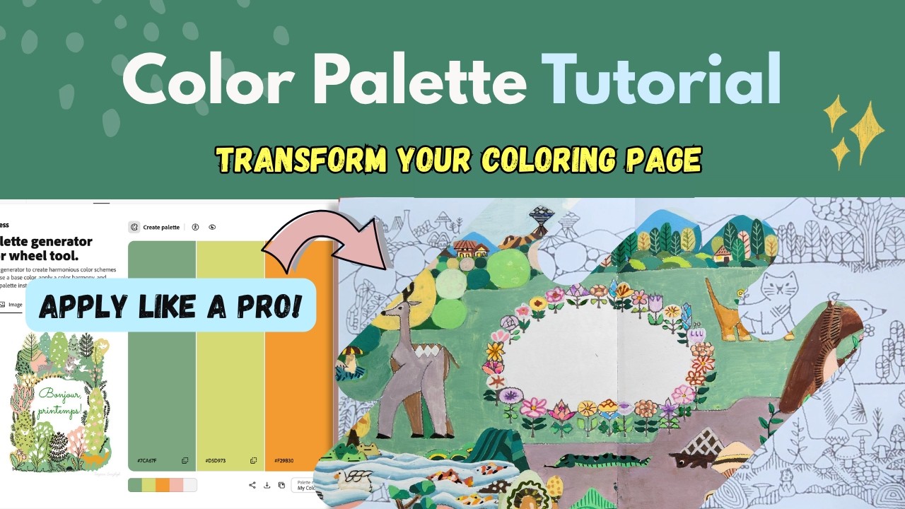 How to Apply a Color Palette to a Coloring Page - YouTube
