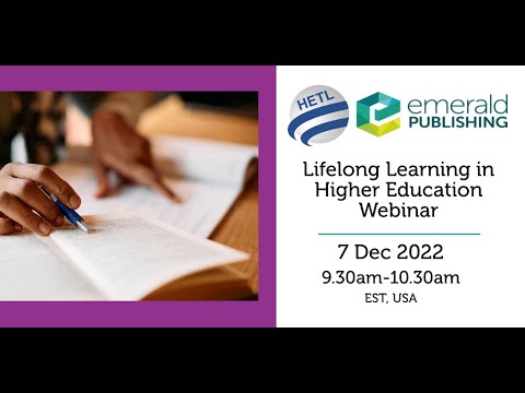 Lifelong Learning in Higher Education Webinar - YouTube