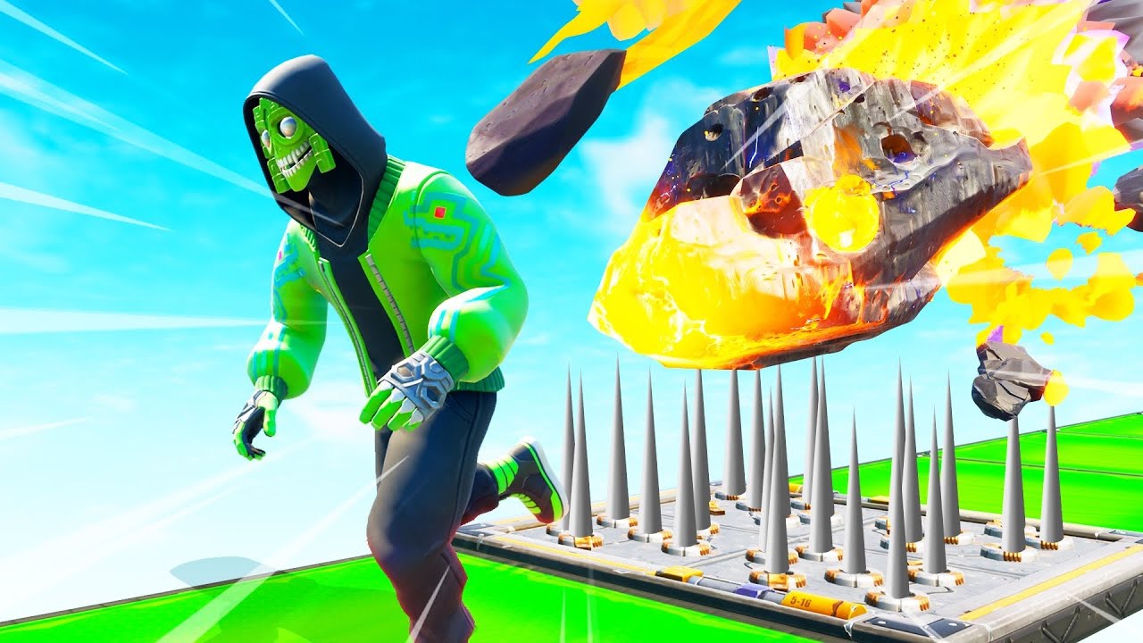 DEATHRUN + METEORITES = 99% IMPOSSIBLE! (Fortnite)