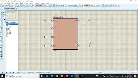 4-2 ENCODER CIRCUIT USING SUB CIRCUIT MODE PROTEUS 8