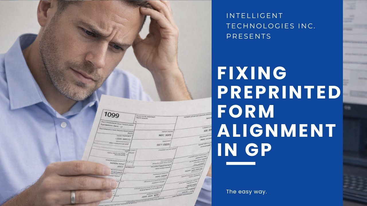 Fixing Preprinted Form Alignment in GP - YouTube
