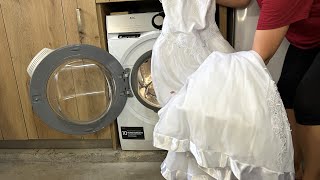 Experiment - Wedding Dress - in a Washing Machine