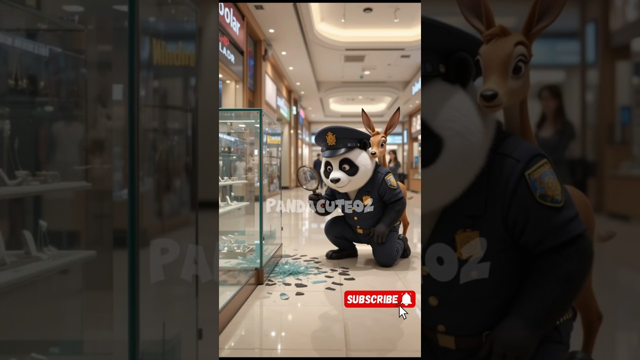 Panda Police vs. Mall Thief: A Cuddly Confrontation