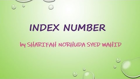 Index Number