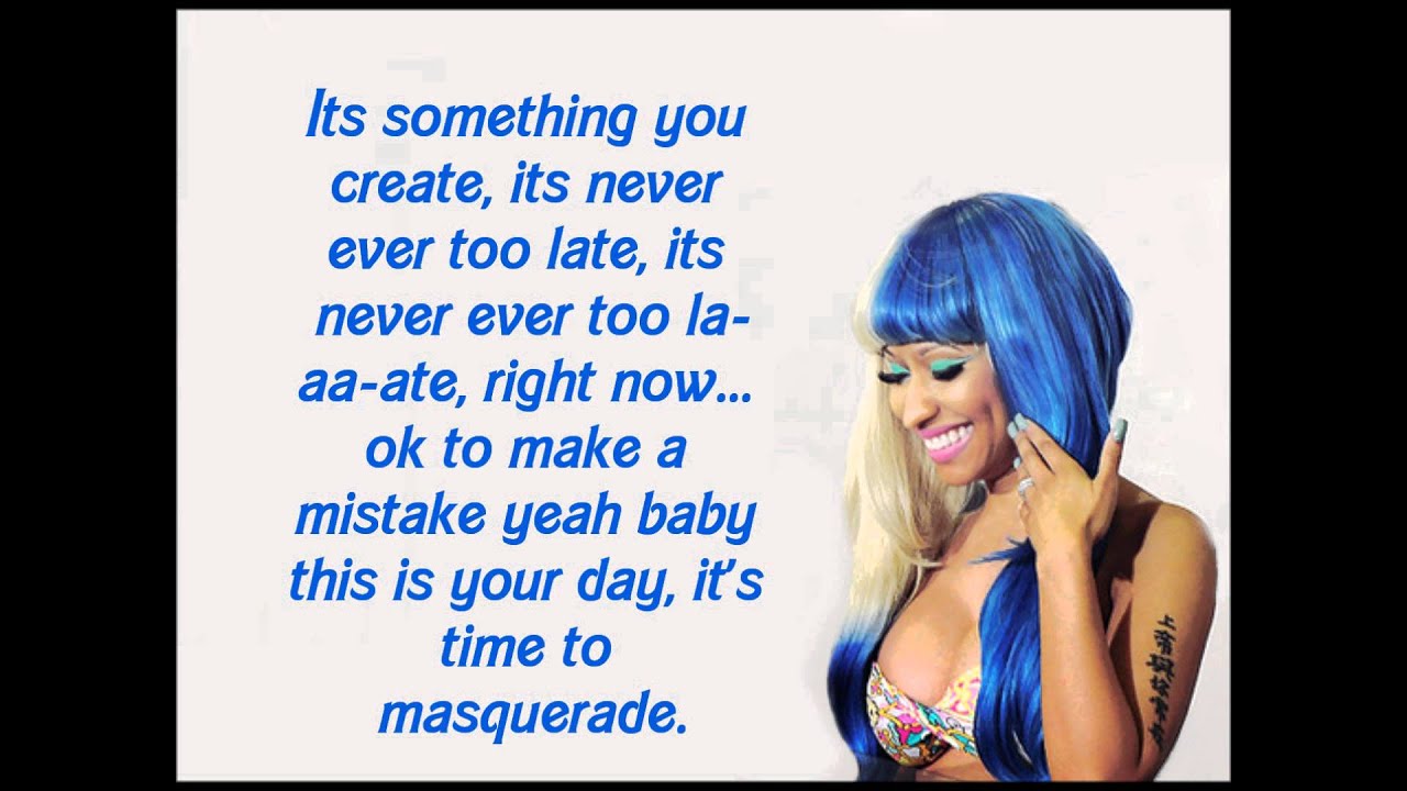 Nicki Minaj Masquerade Lyrics NEW 2012 YouTube