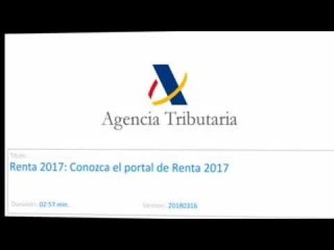 video de la Agencia Tributaria portal Renta 2017