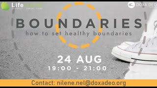 How to Set Healthy Boundaries. Life Centre. Doxa Deo