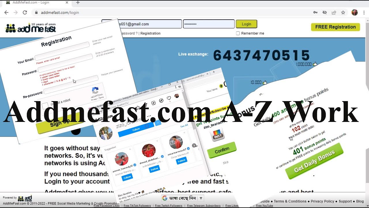 Addmefast.com A-Z Work System || How to Create An Addmefast.com Account || Sk_IT_Solution