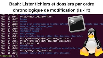 Commande bash pour lister fichiers et dossiers par ordre chronologique de dernière modification