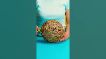 صنع سلة بخيط الخيش 